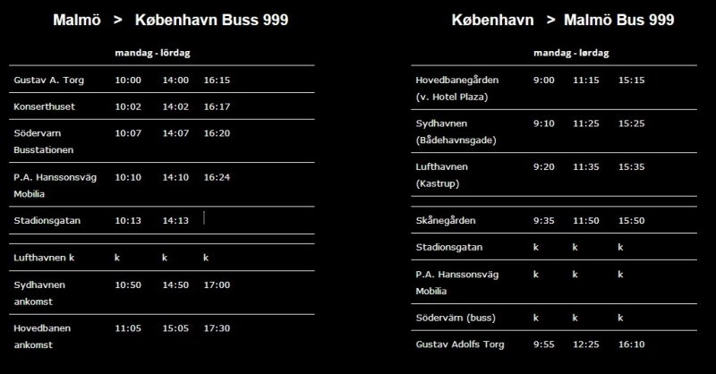 Traslado Malmö - Copenhague - Suecia - Dinamarca