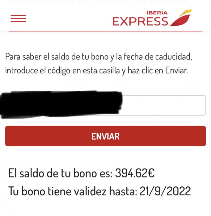 Compra-Venta bonos de avión Iberia Express  - Aerolínea