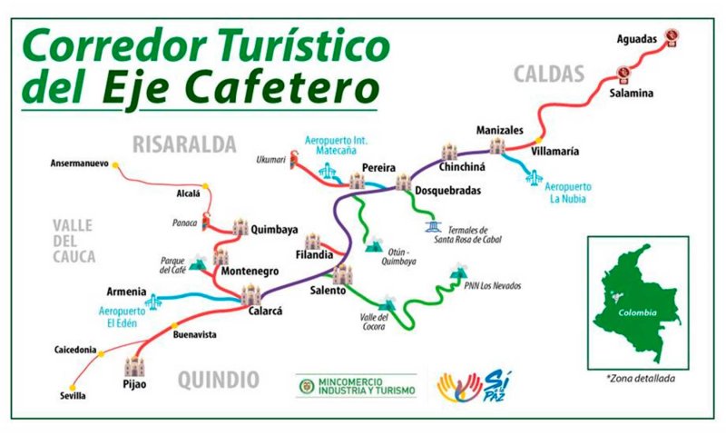 El triángulo del Café - Eje Cafetero de Colombia