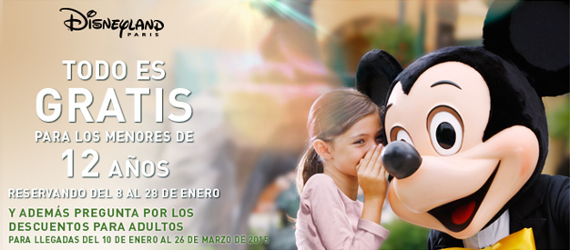 Oferta Disney: NIÑOS TOTALMENTE GRATIS en Disneyland París