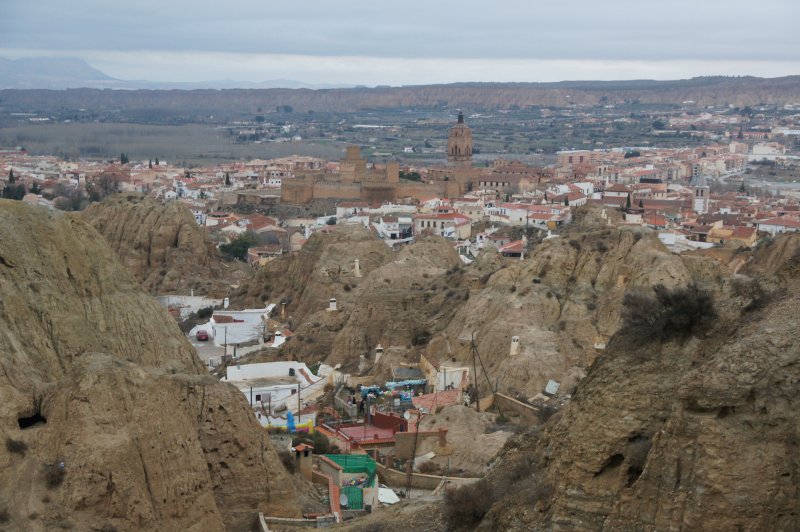 Vistas desde el Mirador del cerro de la Bala, Miradores de las Casa Cueva de Guadix - Granada
