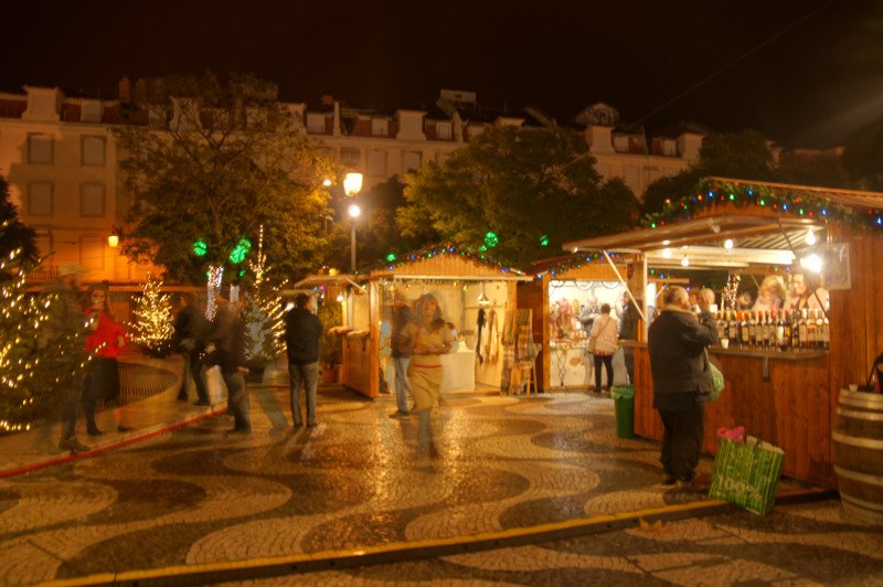 Mercadillo navideño plaza del Rossio, Navidad - Fin de Año en Lisboa y Portugal 0