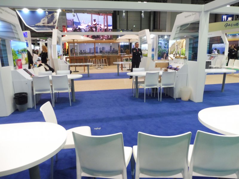 Una zona del stand de Israel vacia el sabado, Fitur 2020 - Feria Internacional de Turismo 1