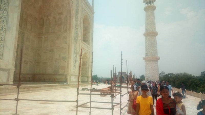 Taj Mahal en Obras o con Andamios  - Agra 1