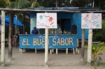 Cartel avisado en Playa Estrella - Isla Colon, Bocas del Toro