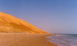 The dunes of the Sahara and the sea