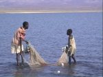Pescando con red en el lago Turkana
Pescadores Turkana Kenia