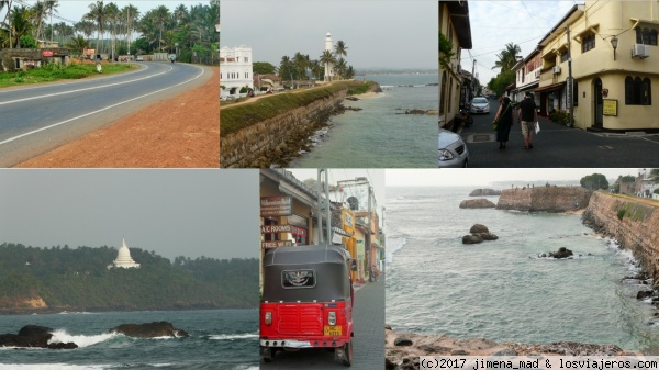 Galle
Diferentes vistas de Galle: Fuerte, faro, calles peatonales, tuktuk
