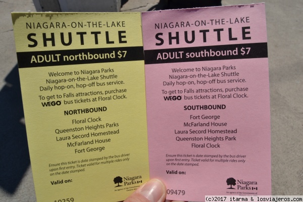 tarjetas
pases para el bus de niagara
