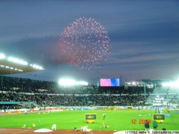 Fuegos artificiales Helsinki 2005
Ceremonia clausura mundiales atletismo Helsinki 2005
