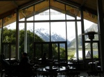 Un café con vistas al monte Cook
