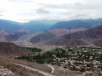 Vista de Tilcara, camino de la garganta del diablo