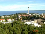 Vista de Tampere: ciudad industrial en medio de bosques y lagos