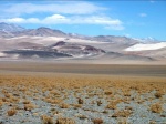 Desolado paisaje volcánico de la puna de Catamarca