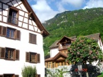 Casitas en Vaduz, capital de Liechtenstein