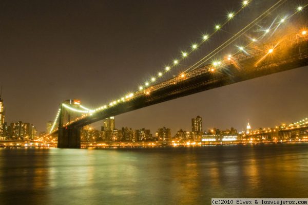 Puente de Brooklyn - New York
Puente de Brooklyn de noche - New York
