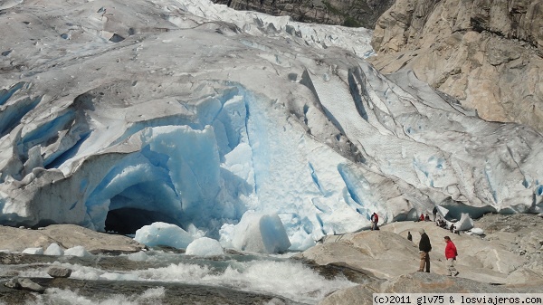 Glaciar de Nigards
Final del glaciar de nigards, con un intenso color azul
