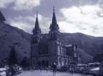 El Santuario de Covadonga -blanco y negro