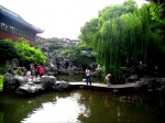Sauces llorones y peces en los Jardines Yuyuan