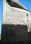 Grabación en el lateral de Ramsés II en el Templo de Luxor