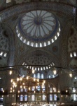 interior de la mezquita azul