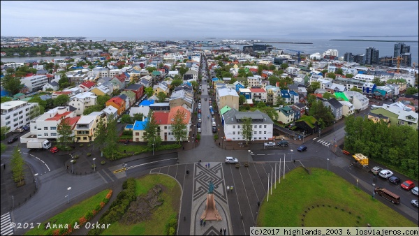 Panorámica de Reykjavik desde Hallgrímskirkja, Reykjavik (Islandia)
Panorámica de Reykjavik desde Hallgrímskirkja, Reykjavik (Islandia)
