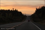 Atardecer llegando a Williams Lake, British Columbia (Canadá)