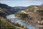 Viaducto sobre el río Fraser, Williams Lake, British Columbia (Canadá)