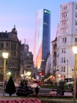 Atardecer sobre la Torre Iberdrola Bilbao