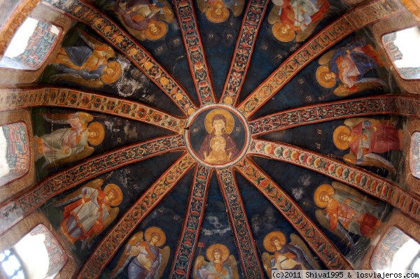 Cúpula de San Salvador en Chora de Estambul
Fresco en una de las cúpulas que representa a la Virgen y los patriarcas.
