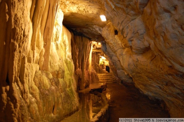 Cueva en Sant Miquel del Fai (Barcelona)
La Cova de Sant Miquel está repleta de estalactitas y estalagmitas causadas por el agua.
