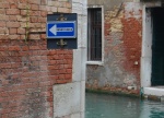 Señal de tráfico en Venecia