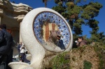 Detalle de la escalinata del Parc Güell de Barcelona