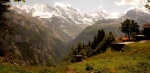 El valle de Lauterbrunnen
Lauterbrunnen, Vista, Mürren, valle, desde, afueras