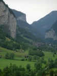 View of the valley of Lauterbrunnen