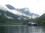 Go to photo: Catamaran in Deep Cove (Doubtful Sound)