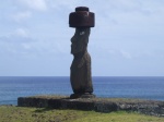 Moai en aldea