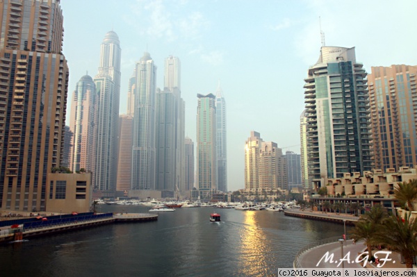MARINA DE DUBAI
Lugar de moda en Dubai. Te puedes tomar algo o pasear por los canales de la marina.
