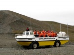 Vehículo anfibio para la excursión en Jökulsárlón.
lago glacial, islandia, iceberg