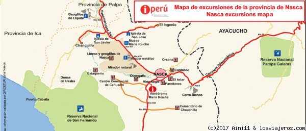 Mapa Nasca
Mapa Nasca - Miradores, líneas, cementerio Chauchilla...
