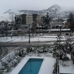 Cambio climático: hoy Santiago amaneció nevado