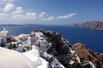 Oia, Santorini
Oia, Santorni, vistas, casas, blancas, tejados, puertas, azules