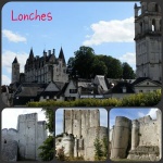 Collage del castillo/pueblo de Lonches
