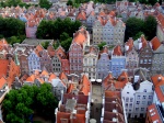 Panoramic view of Gdansk's Stare Miasto or Old City, taken from St Mary's Basilica's Tower