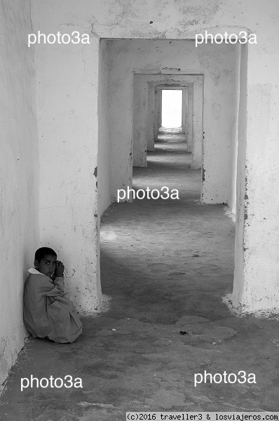 niño en pasillo
Saddum a la entrada del colegio en el campa,ento de refugiados de Tindouf
