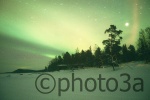 Aurora boreal desde el Lago Inari