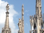 Duomo de Milán
Duomo, Milán, Catedral, terraza, rodeado, pináculos, esculturas