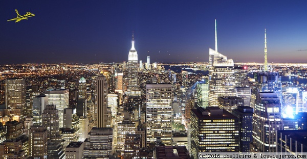 Empire State NYC
Panorámica nocturna sobre la ciudad de Nueva York tomada desde el Top of the Rock
