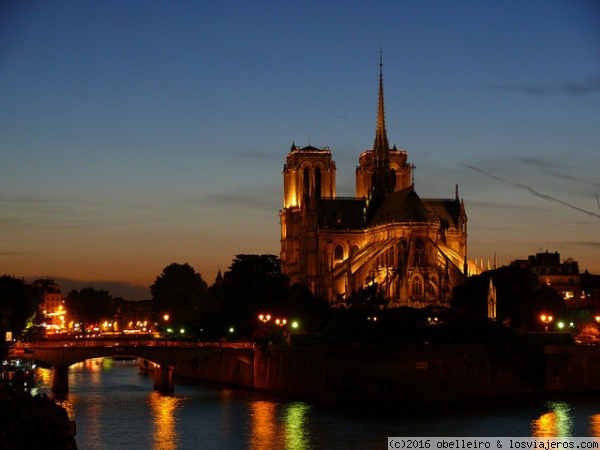 Catedral de Notre Dame - París
Fotografía de la parte trasera de Notre Dame al atardecer con el Sena en primer plano
