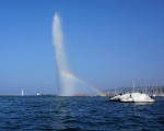 Arco iris en el Lago Leman